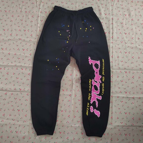 Brand New Sp5der Pants Spider Black - Picture 1 of 9